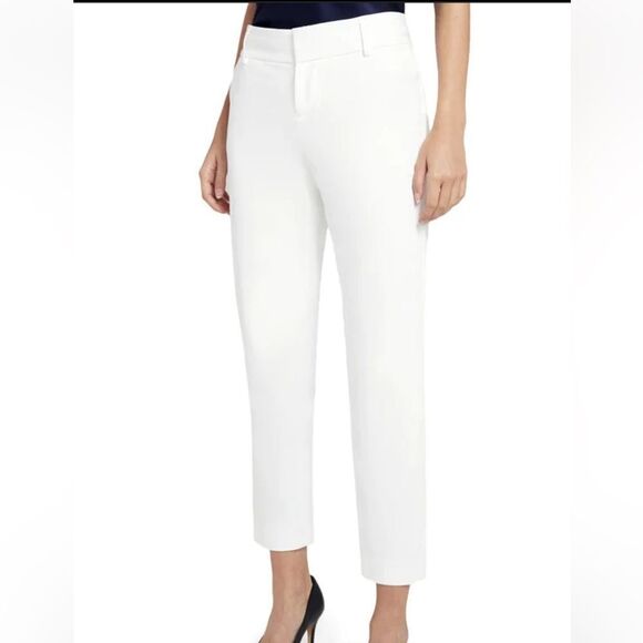 Alice and Olivia Classics Stacey Slim Trousers Pants White NWT $245 - Picture 2 of 5